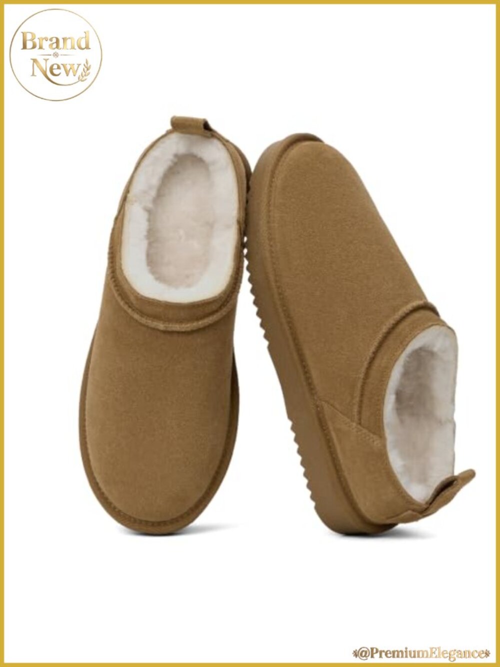 Genuine Suede Micro Snow Boots Women Fuzzy Lining Ankle Booties